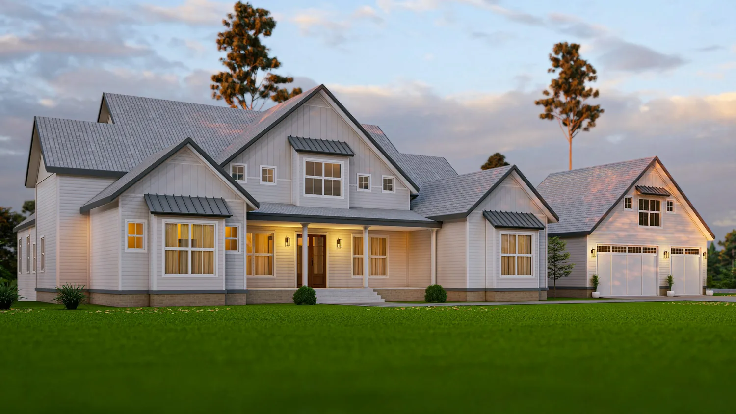 Bright home exterior with updated window proportions and clean finish work